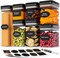 Airtight Food Storage Containers Set for Home Organization - 7 Piece Largest Flip Lock Set w/more Capacity - BPA Free Plastic Dry Food Storage Containers with Lids